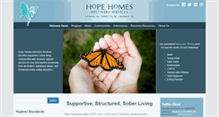 Desktop Screenshot of hopehomesrecovery.org