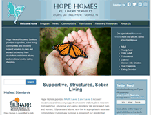 Tablet Screenshot of hopehomesrecovery.org